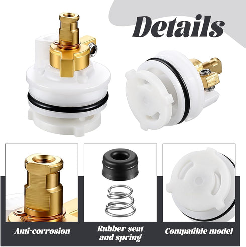 2 Pack Shower Cartridge Repair Kit for Delta RP1991, Fits 1600 Series Tub Shower Valves with RP4993 Seats and Springs