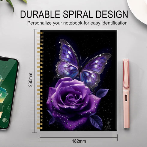Cute A5 Spiral Journal Notebook for Women, 6"x 8.4", 120 Pages Lined, Premium Thick Paper, Perfect for School Gifts