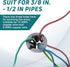 50 Pcs 3/8 In. - 1/2 In. Non Metallic Button Push-in Bulk Connector, Gray NM Cable Connector Electrical Conduit Fittings