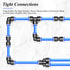 TAILONZ PNEUMATIC Air Line, 3/8 inch OD Blue Nylon Tube, 32.8ft Air Brake Tubing Hose