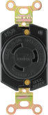 EATON Wiring L520R 20-Amp 125-Volt Hart-Lock Industrial Grade Receptacle with Safety Grip Black and White