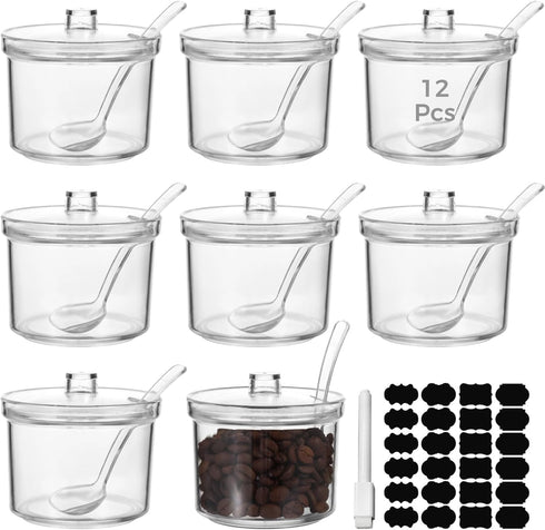 Generic 12 PCS Ice Cream Topping Containers with Lids