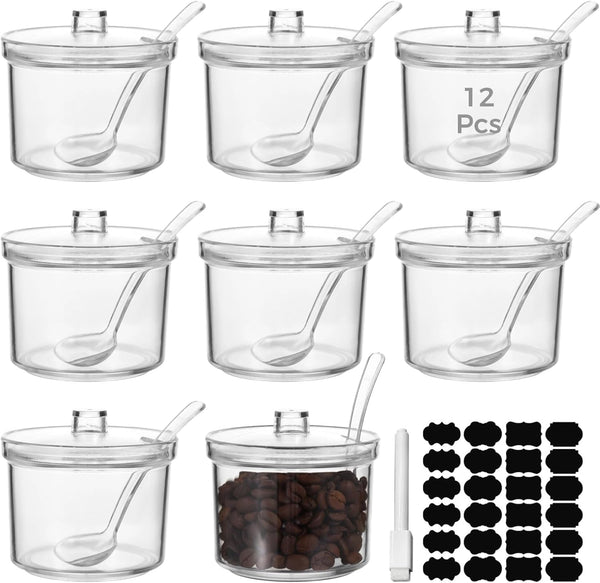 Generic 12 PCS Ice Cream Topping Containers with Lids