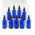YIZHAO Blue Glass Dropper Bottle, 4oz Tincture Bottles with Glass Dropper for Essential Oils, 9 Pcs