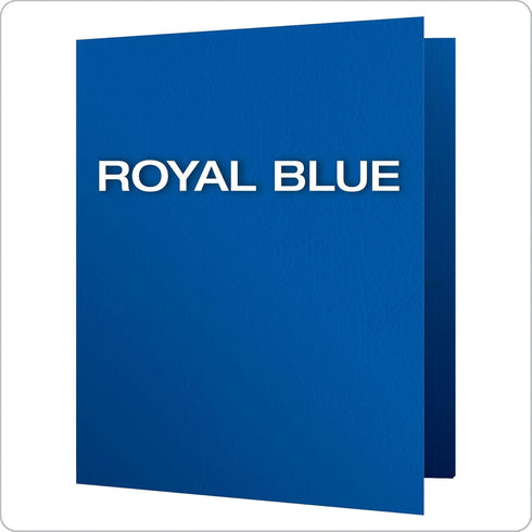 Oxford Twin-Pocket Folders, Textured Paper, Letter Size, Royal Blue, Box of 25, Holds 100 Sheets