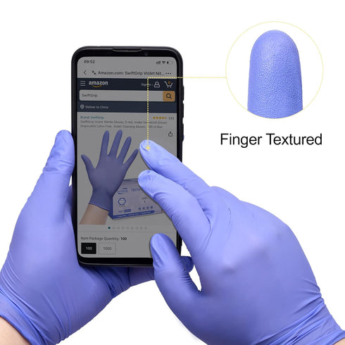 Disposable Nitrile Exam Gloves - 3mil Medium Box of 50, Latex Free for Medical & Food-Safe Use