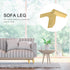 Roleader 4 12cm Pcs Metallic Gold Metal Furniture Legs Cabinet Sofa Support Feet Y-Shaped Modern Replacement for Sofa
