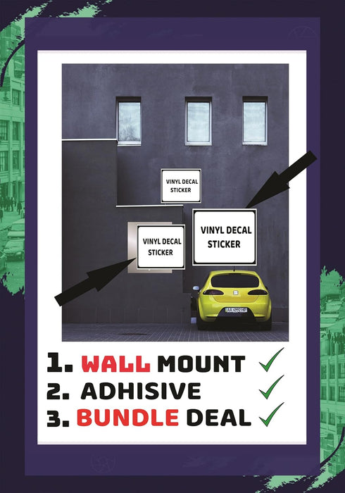 Home Comforts 3 Pack (13" 9") Vinyl Stickers - Bundle - Safety and Warning & Warehouse Signs Stickers - Notice - This