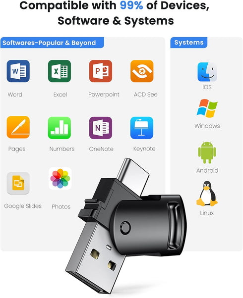 ELISWEEN Presentation Clicker Wireless Presenter Remote for PowerPoint, Powerpoint Clicker with Volume Control