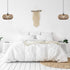 61063 1-Light GLOBE Electric x Novogratz Pendant Light Fixture, Rattan Shade, Black Socket, Braided Fabric Cord, Living