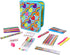 GirlZone Jumbo Rainbow Pencil Case for Girls, 43 Pieces, Arts & Crafts Filled Stationery
