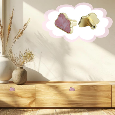 8PCS Closet, Cloud Shaped Dresser Knobs Zinc Alloy Kitchen Cabinet for Drawer, Cupboard, Dresser, Wardrobe, Vanity