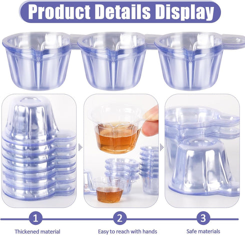 Jyongmer 200 Pack 40ML Urine Cups, Thicken Plastic Disposable Urine Cups Urine Specimen Container Cup Pee Cup