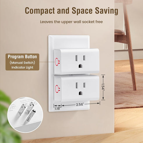 100 Pre-Programmed, SURAIELEC Wireless Light Switch Remote Control Outlet, No Wiring Needed, FT Range, Remote Outlet