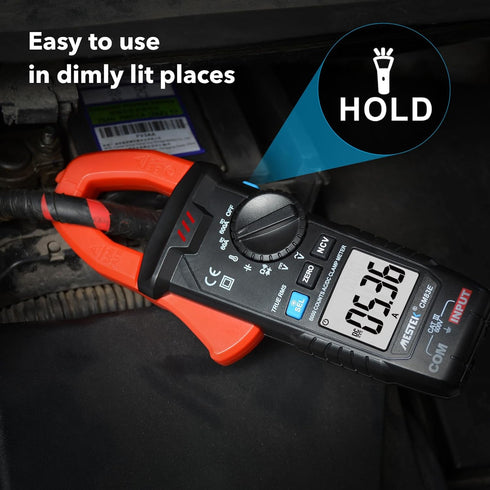 MESTEK Digital Clamp Meter Multimeter 6000 Counts Voltage Tester, Measures 600A AC/DC Current, Voltage, Temperature