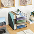 Desk Organizers and Accessories - 5-Tier Paper Letter Tray Organizer with File Holder for Office Supplies