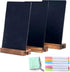 7.9x5.1 Desktop Chalkboard Sign with Wood Base, Message Board Menu Board Chalkboard