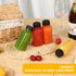 6pcs 8oz Moretoes Plastic Juice Bottles with Caps, Clear Empty Reusable Water Bottles, Disposable Beverage Containers