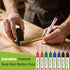 8pcs 20mm 4 Azureblue Long Nib Marker, Long Head Deep Hole Marker Pens, Waterproof Construction Markers Marking Tool