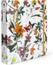 Mini 3 Ring Binder, 1 Inch, 5.5 x 8.5, Cute Flower Cover with Elastic Cord, School Binder, Recipe Binder