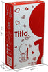 TITTO in Love Draw Your Ideas, Small Desktop Whiteboard Dry Erase, Ceramic Doll, Orange Office