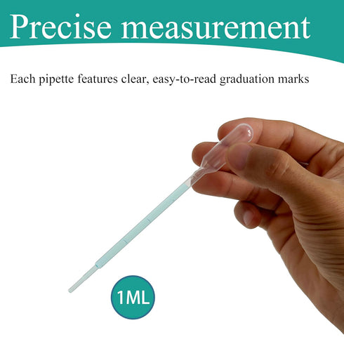 Transfer Pipettes, 100 Pack Clear Plastic Disposable Liquid Droppers, Graduated Pipetting for Laboratory Experiment, 3ML
