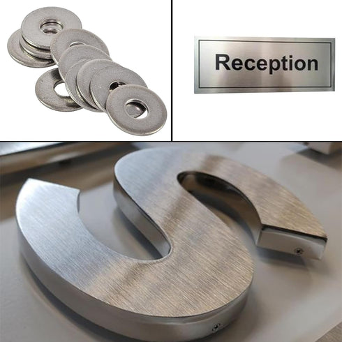 2Pcs 430 Stainless Steel Sheet Metal - 6" x 6" x 1/32" Inch Plates for Crafting and Magnetic Mount Board