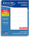 Heavyweight White Blank Business Card Paper, 20 Sheets, 200 Cards, 80lb Cover, Inkjet & Laser Compatible