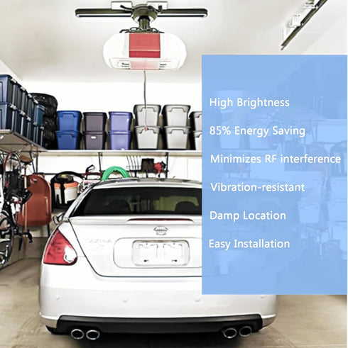 2 Pack TWOPWIN Garage Door Opener Light Bulbs, 12W High Brightness 1500LM, 6000K Cool White LED for Garage Door Openers