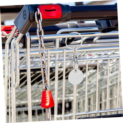 1piece GANAZONO Trolley Tokens Key Quarter Keychain Holder Shopping Cart Coin Keyring for Women