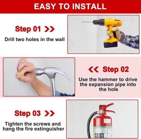 4 Pack Universal Fire Extinguisher Bracket, Modified Mounts for 5 to 13 lbs Extinguishers, Holder for Dry Chemical