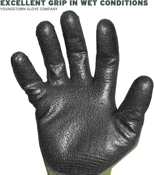 Youngstown Glove Company Unisex Adult Cut Resistant Safety Gloves, Multicolored, Large US, Green
