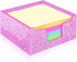 Rouidr Acrylic Sticky Note Holder - Glitter Memo Pad Dispenser, 3.94 x 3.94 Inch for Home & Office