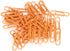 Paper Clips 180pcs, Orange 2.9x0.8cm, Cute Paper Clips Bookmarks for Office School Paper Files Organizing