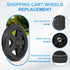 6 Inch 2 MECCANIXITY Dia Shopping Cart Wheels Replacement Pcs Heavy Rubber Foaming Trolley Wheel Repair for Grocery