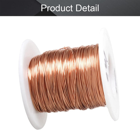 Fielect 0.41mm Inner Dia Magnet Wire Enameled Copper Wire Winding Coil 164Ft Length QA-1-155 Model