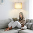 15Ft, LALISU Plug in Pendant Light, Hanging Light with Plug in Cord On/Off Switch Pendant Lighting with Linen Shade