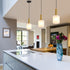 AOJUNSANSAN 2 Pack Mid Century Frosted Glass Pendant Light Fixture Brushed Gold Pendant Lights Kitchen Island Modern