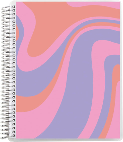 Erin Condren 7x9 Groovy Waves Spiral Notebook | College Ruled Layout for Notes, Journaling, Planning & List-Making | 160 pages, 80 lb. Mohawk Premium Paper by Erin Condren