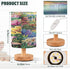 ALAZA Bedside Table Lamp for Bedroom Garden Colorful Floral Nightstand LED Light Lamps with USB Port Linen Fabric Shade