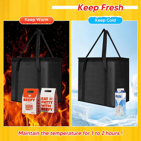 6 Reusable Cup Drink Carrier with Handle and Insulated Bag for Hot and Cold Drink/Food, Foldable Plastic Cup Holder