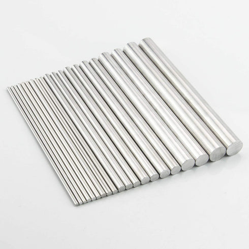 Diameter 2-10mm Aluminum Round Rods Bar for Knife Handle Material, 20PCS for DIY Craft