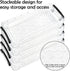 Odowalker 8 8.5 4 1.6 Inch Pcs Extra Large Pencil Box, x x Plastic Clear Crayon Box with Snap Lid, Stackable Drawing