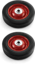 QWORK 2 Pack Premium Rubber Wheel, 6" x 1.5", 1/2" Axle, Hand Truck Wheel with Ball Bearing, Capacity up to 132 lbs
