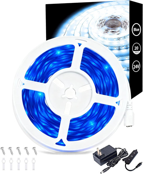 Blue Led Lights Strip Indoor Rope Lights Easy DIY Cuttable Strip Lights