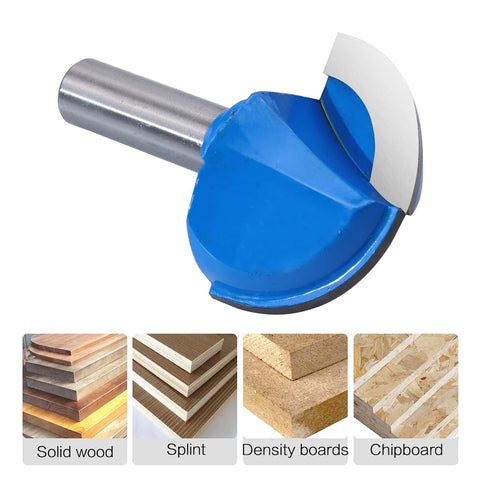 Core Box Router Bit 1/2 Inch Shank Round Nose Cove Box Router Bit 1-1/4" Cutting Diameter Woodworking Milling Cutter Tool
