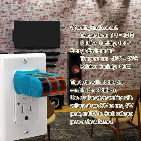 allsun GFCI Electrical Outlet Receptacle Tester, Circuit Tester, GFCI Detect Faulty Wiring Status Socket Checker
