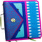 Case it Dual Monster Eye Zipper Binder, 2 Sets of Rings, Included Pencil Pouch, Purple, DUAL-101-ME-PUR