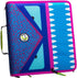 Case it Dual Monster Eye Zipper Binder, 2 Sets of Rings, Included Pencil Pouch, Purple, DUAL-101-ME-PUR