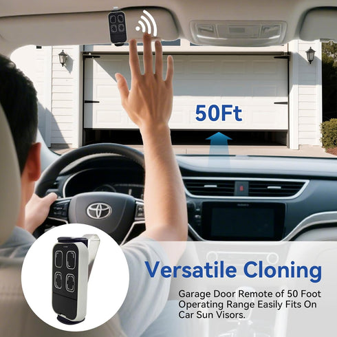 Oraneyun Programmable 4-Button 280MHZ-868MHZ Universal Garage Door Remote Universal Gate Remote Control Cloning